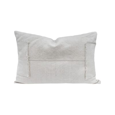 Coussin en lin 40x60cm, HECTOR, coloris CRAIE/CHALK, thème HANDMADE