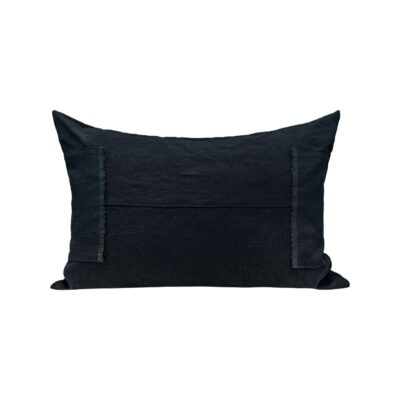 Coussin en lin 40x60cm, HECTOR, coloris NIGHT/NUIT, thème HANDMADE