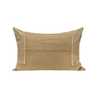 Coussin en lin 40x60cm, HECTOR, coloris SAVANE, thème HANDMADE