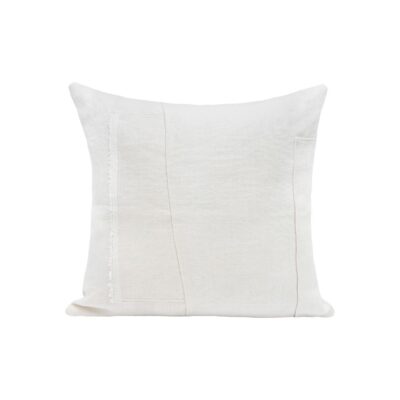 Coussin en lin 50X50cm, HORACE, coloris WHITE/BLANC, thème HANDMADE