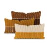 Lot de 3 coussins en coton tufté 30x60 cm