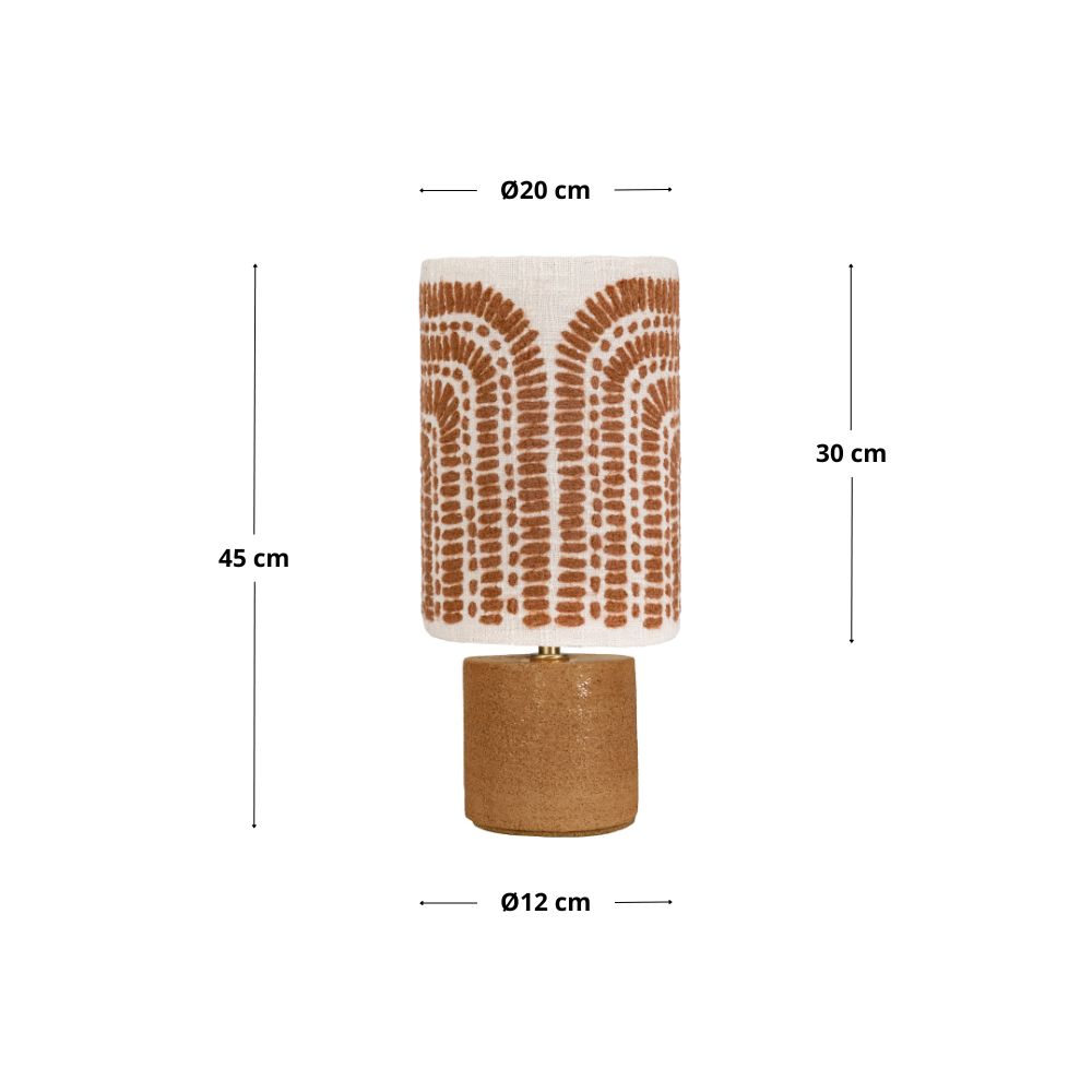 PSYCHOSE KAOLIN SCHEMA DIMENSION fiche produit lampe