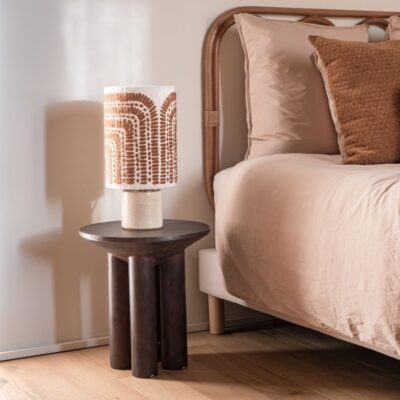 Lampe sur pied en céramique, motifs tuftés : PSYCHOSE
