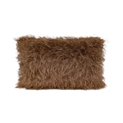 Coussin en fausse fourrure FLAVIE Camel