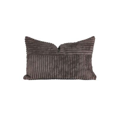 Coussin en velours côtelé 25 x 40 cm - HUDSON Cacao