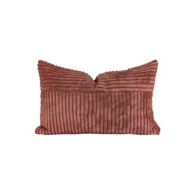 Coussin en velours côtelé 25 x 40 cm - HUDSON Cinnamon