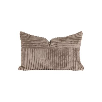 Coussin en velours côtelé 25 x 40 cm - HUDSON Mocca