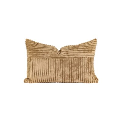 Coussin en velours côtelé 25 x 40 cm - HUDSON Sand