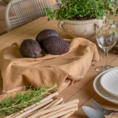 Alternative view of Lot de 2 serviettes de table en coton flammé