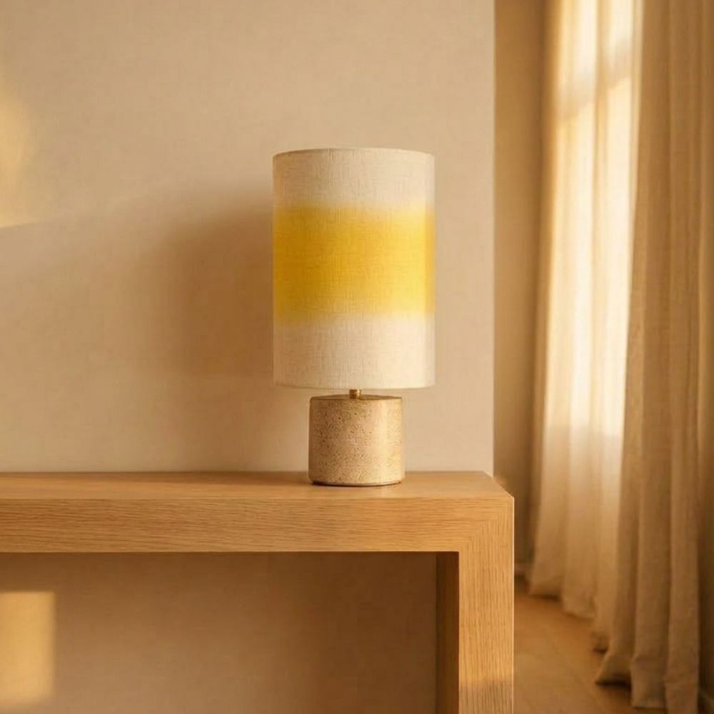 Abat-jour en coton flammé INDIANA Lemon