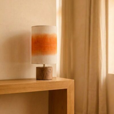 Abat-jour en coton flammé INDIANA Tangerine