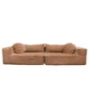 Canapé en jacquard 4 places : SLOW FAMILY Cognac