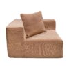 Canapé d'angle en jacquard URBAN COIN Cognac