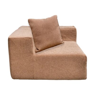 Canapé d'angle en jacquard URBAN COIN Cognac