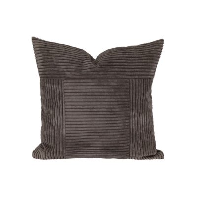 Coussin en velours côtelé 40 x 60 cm - HILDA Cacao