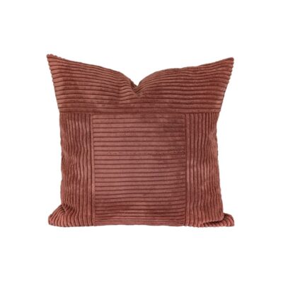 Coussin en velours côtelé 40 x 60 cm - HILDA Cinnamon