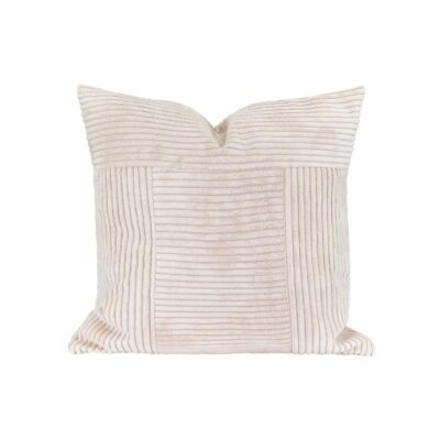 Coussin en velours côtelé 40 x 60 cm - HILDA Ivory