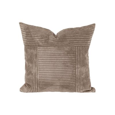 Coussin en velours côtelé 40 x 60 cm - HILDA Mocca