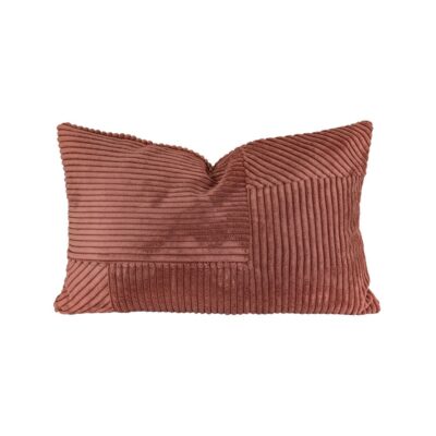 Coussin en velours côtelé 40 x 60 cm - HENRY Cinnamon