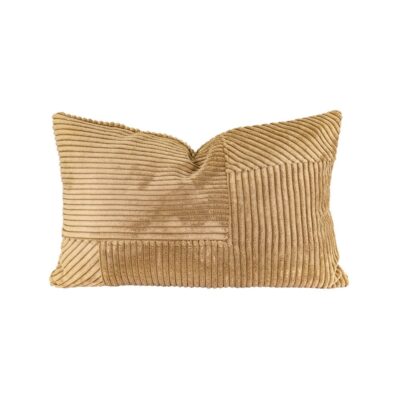 Coussin en velours côtelé 40 x 60 cm - HENRY Sand