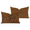 Coussin effet moucheté et reliefs traversant 40x60cm Milton, coloris Cannelle, thème ARTY COUTURE, recto-verso, ah26