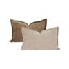 Coussin en velours bi-face 40x60 cm 15 coussin en velours ZORRO AMANDE NOISETTE produit packshot