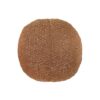 coussin rond texture VISON COGNAC ECORCE