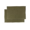 Lot de 2 sets de table finition bourdon : IWAKA Kaki