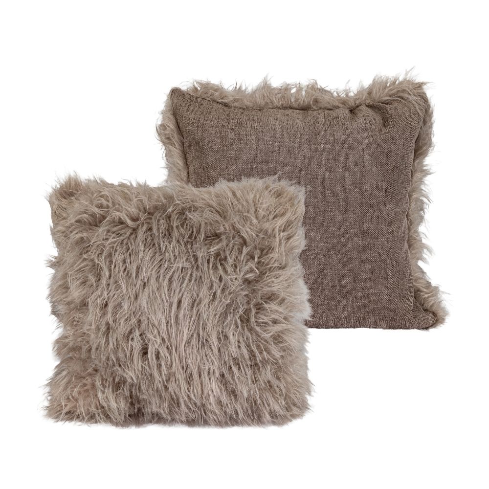 Coussin en fausse fourrure 50x50 cm 7 Coussin en fausse fourrure 50x50 cm – Image 7