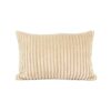 Coussin bi-face en velours côtelé et moumoute DARYL, coloris BEIGE, exclu web. Face velours côtelé