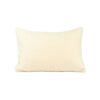 Coussin bi-face en velours côtelé et moumoute DARYL, coloris BEIGE, exclu web. Face moumoute
