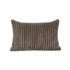 Coussin bi-face en velours côtelé et moumoute DARYL, coloris CACAO, exclu web. Face velours côtelé