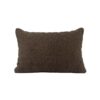 Coussin bi-face en velours côtelé et moumoute DARYL, coloris CACAO, exclu web. Face moumoute