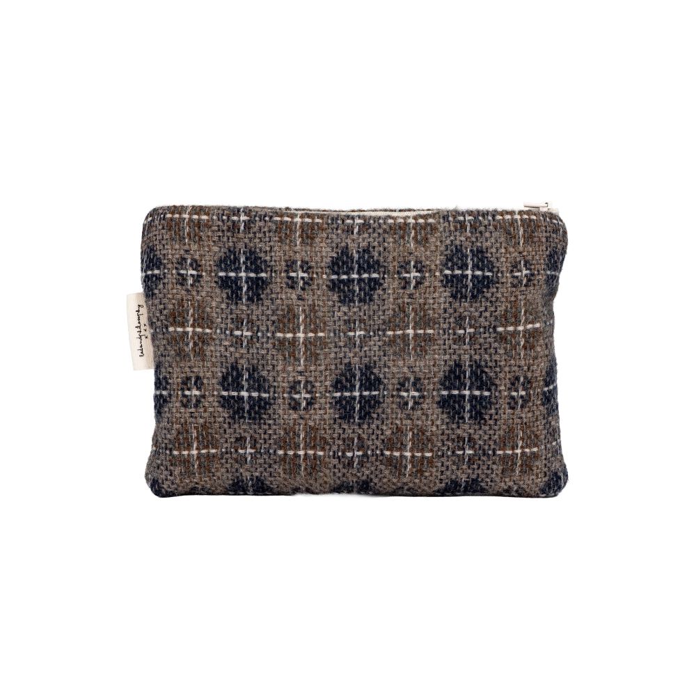 Pochette en laine à motif médaillon 1 Pochette en laine à motif médaillon