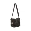 sac bandoulière en fausse fourrure Zuzette coloris Dark Grey thème Refuge and Flowers