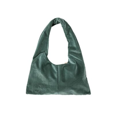 Sac besace en velours GIGI Turquoise