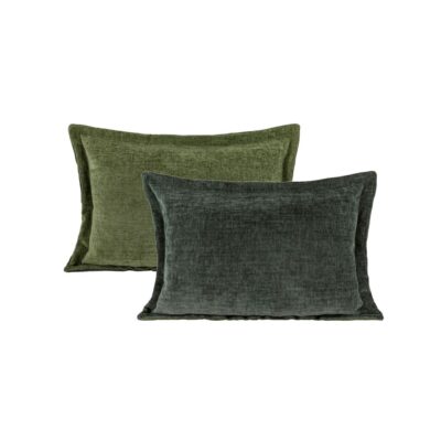 Housse de coussin en velours bi-face 40x60 cm