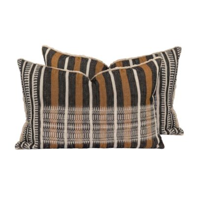 Lot de 2 coussins bi-face avec laine 40 x 60 cm