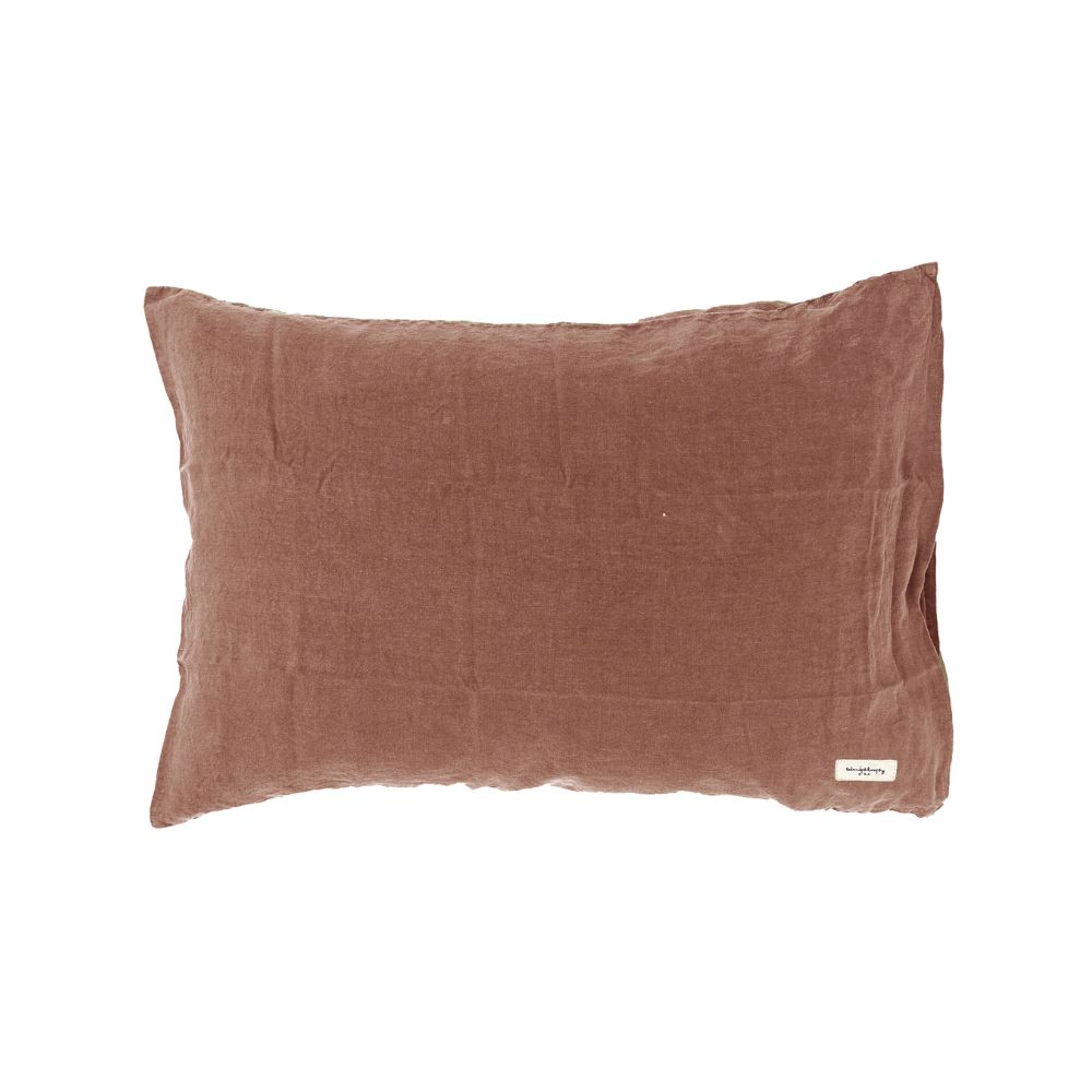Taie d'oreiller en lin et coton 50x70 cm 1 Taie d'oreiller en lin et coton 50x70 cm